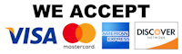 We accept all major credit cards and government p-cards